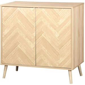 URBAN LIVING Buffet 2 portes - Longueur 80 Largeur 39,4 Hauteur 80cm - Beige - Publicité