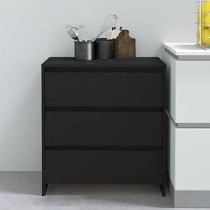 Nova - Coffre en bois de tiroirs en bois avec 3 tiroirs de conception modernes différentes couleurs Couleur : Noir - Publicité
