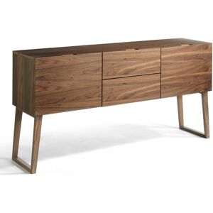 Les Tendances - Buffet contemporain bois noyer 2 portes 2 tiroirs Kompa - Publicité