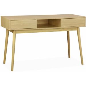 SWEEEK Console décor bois - Mika - 2 tiroirs. 1 casier de rangement. pieds scandinaves. l 120 x l 48 x h 75cm - Bois - Publicité