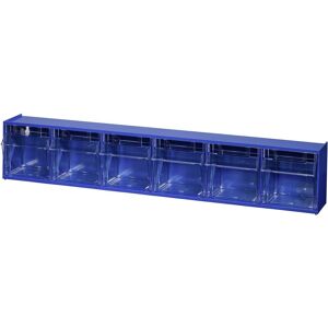 Allit 464440 Casier à tiroirs basculants VarioPlus ProFlip 6 (l x H x P) 600 x 115 x 95 mm bleu, transparent 1 pc(s) C586361 - Publicité