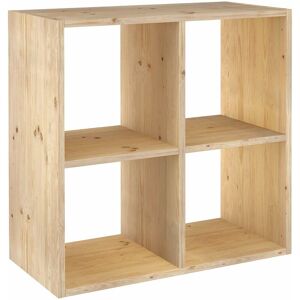 - tagère cubes en bois brut Dinamic 4 cases