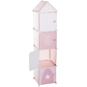 Casiers de rangement enfant Colonne rose 34x139cm Atmosphera créateur d'intérieur - Rose - Publicité