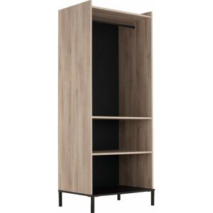 MEUBLETMOI Colonne de rangement finition chêne 200 x 80 x 58 cm - imperio 5127 - Bois - Publicité