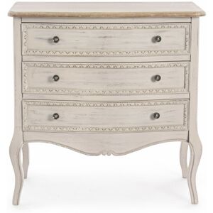 HELLIN Commode 3 tiroirs en bois - GARANCE - beige - Publicité