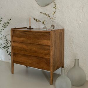 DECOCLICO FACTORY Commode en manguier 3 tiroirs Vintage - Bois clair - Publicité