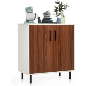 Costway - Buffet Salon sur Pieds avec 2 Portes/Meuble de Rangement Commode avec Étagère Réglable à 5 Positions/Buffet Cuisine Style Moderne-72 x 40 x 80cm - Publicité