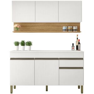 Beaux Meubles Pas Chers - Cuisine Equipée 6 Portes 1 Tiroir Chêne et Blanc Largeur 150 cm - Publicité