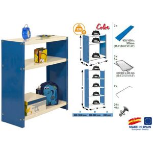 SIMONRACK Simon Rack - Etagère de rangement 900x800x300mm Bleu/Blanc Charge 100Kg - Habitat Colour plus 3/300 - Publicité