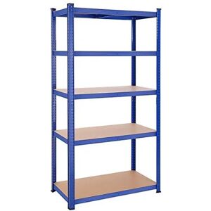 Etagère 5 niveaux, Etagère de rangement en acier, Montage sans outil, pour garage, remise, Capacité de charge 600 kg, 50 x 100 x 200 cm, Bleu GLR050Q01 - Publicité