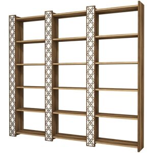 Les Tendances - tagère bibliothèque bois marron et blanc Orka 184cm - Publicité