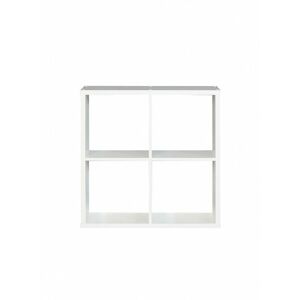Meubletmoi - Etagère cube 4 casiers décor blanc - Classico - Publicité