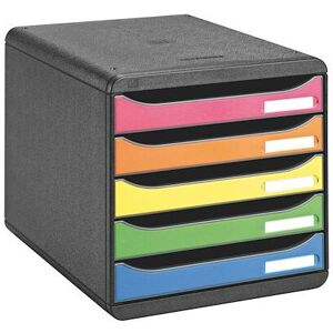 - Module de classement Big-Box Plus Arlequin 5 tiroirs - multicolores - Noir/multicolore