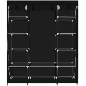 - HG-8009: Armoire de rangement - Grande Noire - Noir