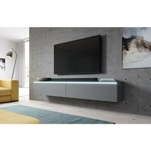 Commode TV Furnix Bargo 180 cm lowboard sans LED anthracite - Publicité