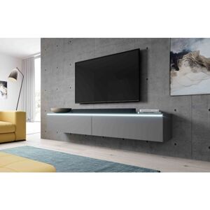 Lowboard bargo 200 cm (2x100cm) Commode tv sans led anthracite - Furnix - Publicité
