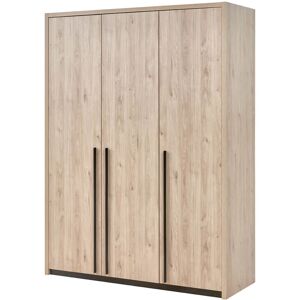 ALTOBUY Letty - Armoire 3 Portes 165cm Aspect Bois Clair - Marron clair - Publicité