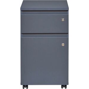 ALTOBUY Mario - Caisson Bureau Verrouillable 1 Porte 1 Tiroir Gris - Gris anthracite - Publicité