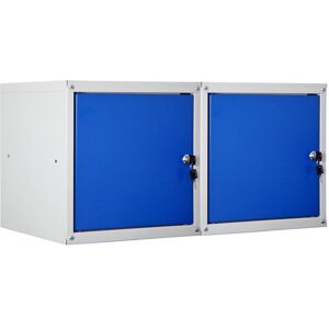 PROREGAL - REGALE GÜNSTIG KAUFEN Proregal-regale Günstig Kaufen - Mega Deal 6x Casier métallique verouillable cubic HxLxP 35x35x35cm Gris/Bleu Armoire à casier cube, consigne - Publicité