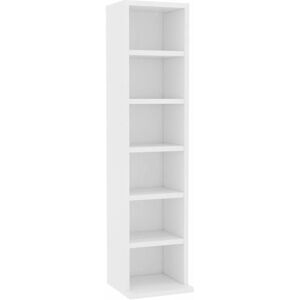 Armoire à cd Blanc 21x20x88 cm Bois d'ingénierie Vidaxl Blanc - Publicité