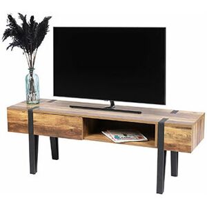 - Meuble tv 140x40x50 cm en bois et métal - vanoise