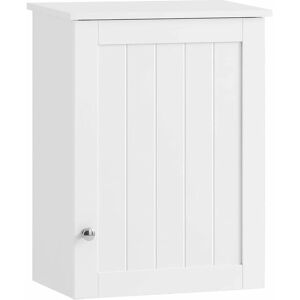 Meuble Haut de Salle de Bain- 1 Porte Placard Commode Meuble de Rangement Mural Armoire Suspendue Sobuy BZR19-W - Publicité