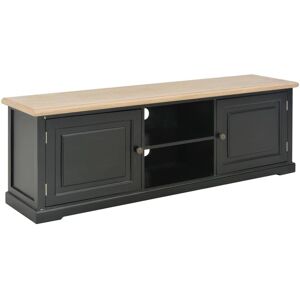 HELLOSHOP26 Meuble télé buffet tv télévision design pratique noir 120 cm bois - Publicité