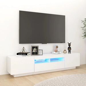 VIDAXL Porte de télévision de meubles modulaires 180x35x40 cm avec lumières led Diverses couleurs Couleur : Blanc - Publicité