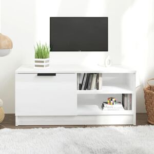VIDAXL Meuble tv Blanc brillant 80x35x36,5 cm Bois d'ingénierie - Publicité