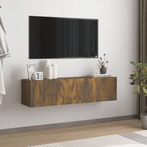 Vidaxl - Armoire murale tv Chêne fumé 120x30x30 cm Bois d'ingénierie - Publicité