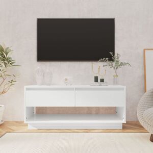 VIDAXL Meuble tv Blanc brillant 102x41x44 cm Aggloméré - Publicité