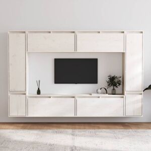 Torana - Meubles tv 8 pcs Blanc Bois massif de pin - Publicité