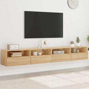 Vidaxl - Meubles tv muraux 2pcs chêne sonoma 100x30x30cm bois ingénierie - Publicité