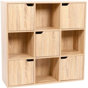 FRANKYSTAR Miracle - Bibliothèque modulaire en bois avec compartiments et portes - 4 compartiments et 5 portes - Publicité