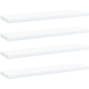 Panneaux de bibliothèque 4 pcs Blanc 40x10x1,5 cm Aggloméré vidaXL - White - Publicité