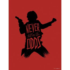 - Poster d'Art Star Wars Silhouette Han Solo et Citations - 30 x 40 cm