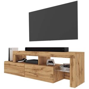 - Asten - Meuble tv - 172 cm chêne wotan - avec led