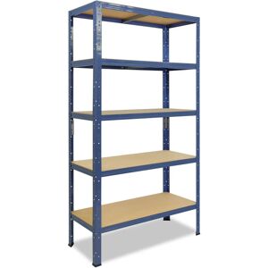 shelfplaza® HOME 200x45x50cm Étagère charge lourde bleu / etagere metallique 5 Niveaux / 175kg capacité charge / etagere en metal, étagères de - Publicité