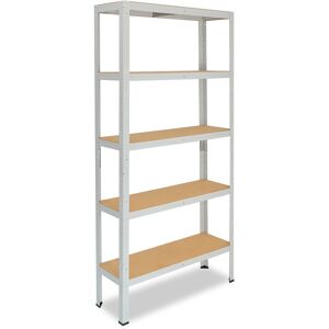 SHELFPLAZA Office 180x70x60 cm Etagère de rangement outil en gris clair / etagere metal avec 5 niveaux / capacité charge 175kg par niveau d' etagere bureau / - Publicité