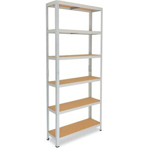 SHELFPLAZA Office 200x100x30 cm Etagère de rangement outil en gris clair / etagere metal avec 6 niveaux / capacité charge 145kg par niveau d' etagere bureau / - Publicité