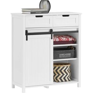 SOBUY FSB74-K-W Meuble Chaussures, Meuble Entrée, Commode Armoire de Rangement pour Entrée, Salon, Cuisine, Meuble de Rangement avec 2 Tiroirs et 1 Porte - Publicité