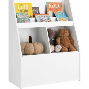 Sobuy - KMB83-W Étagère de Rangement Enfant pour Jouets et Livres, Meuble de Rangement pour Chambre d'Enfants, Bibliothèque avec 2 Compartiments Ouverts et 1 Tiroir à Roulettes - Publicité