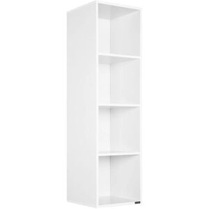 Casaria - tagère Bibliothèque 106 x 30 x 30 cm Meuble de rangement intérieur 4 compartiments 30x30x106cm blanc - Publicité