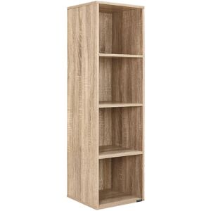 Casaria Tagère Bibliothèque 106 x 30 x 30 cm Meuble de rangement intérieur 4 compartiments 30x30x106cm chêne - Publicité