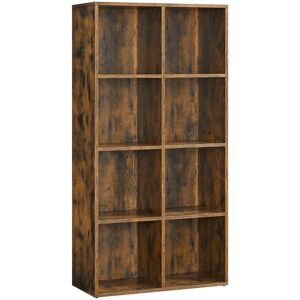 Vasagle - Bibliothèque à 8 Compartiments, Étagère, Meuble de Rangement, Armoire, pour Salon, Bureau, Chambre, Marron Rustique - Publicité