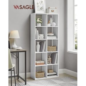 Vasagle - Bibliothèque, Étagère de Rangement 10 Compartiments, Meuble, Cube, pour Salon, Bureau, Chambre, Séparateur de Pièce, Style Scandinave, Blanc par songmics LBC168T14 - Publicité