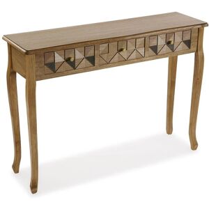 Elva Meuble d'Entrée Étroit pour Entrée ou Couloir, Table console, avec 3 tiroirs, Dimensions (h x l x l) 78,5 x 109 x 30 cm, Bois, Couleur: Marron - Marron - Versa