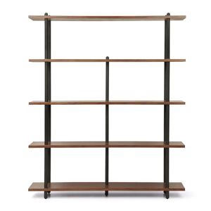 NV GALLERY Etagere et bibliotheque HAWKING Etagere bibliotheque Bois de noyer metal noir H143 Marron Noir