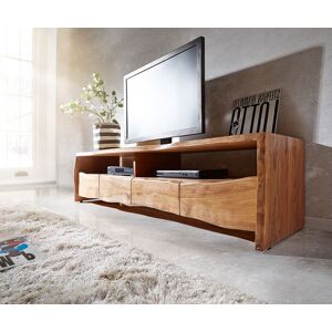 Meuble-TV Live-Edge 230 cm acacia nature massif 4 tiroirs