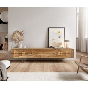 DELIFE Meubles-TV-Designer  Wyatt 175 cm sheesham nature 1 volet